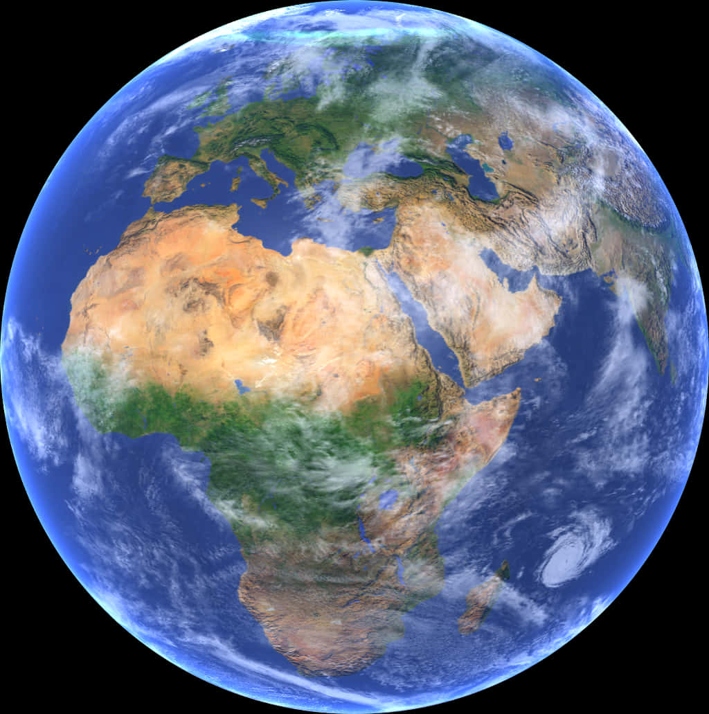 Planet_ Earth_ Africa_ Europe_ View PNG image