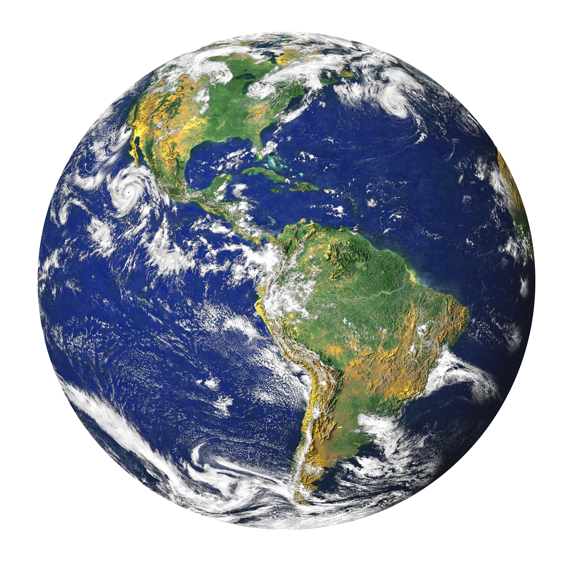 Planet Earth Western Hemisphere PNG image