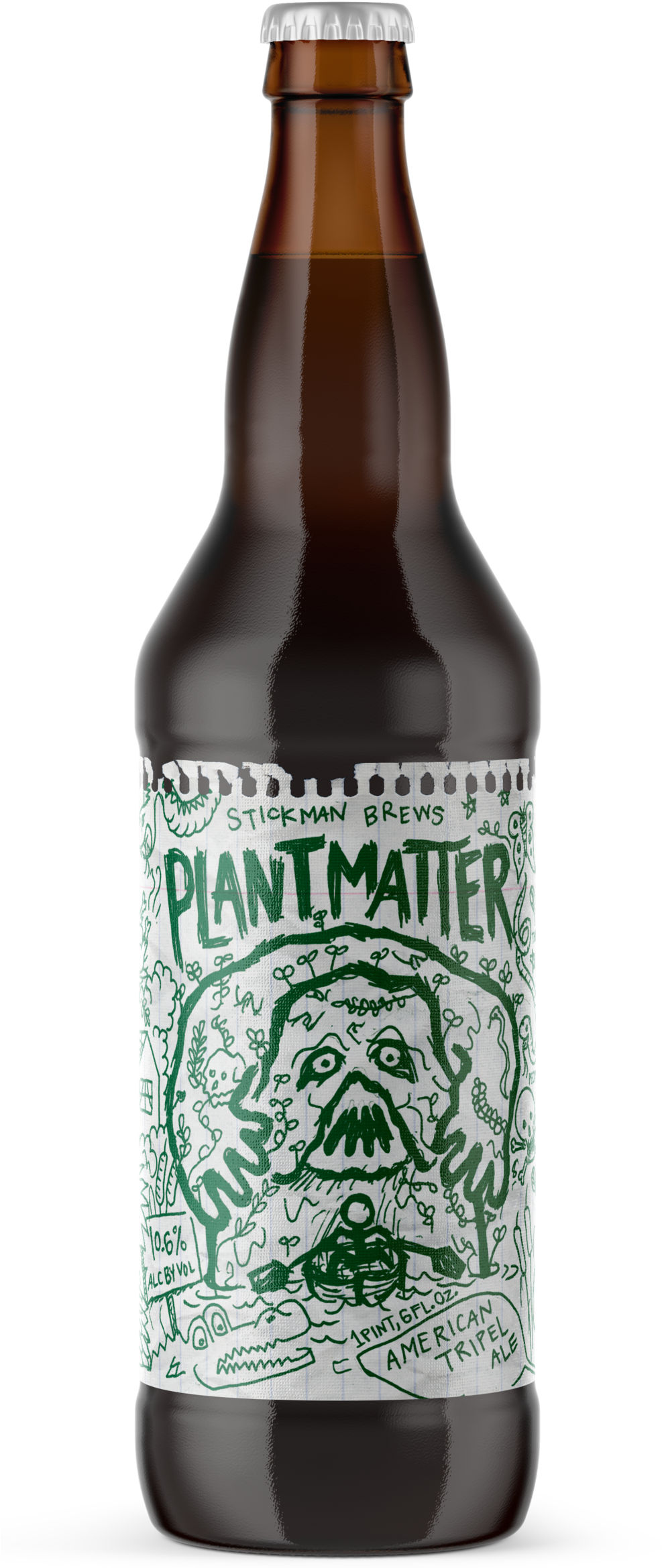 Plant Matter American Pale Ale Beer Bottle PNG image