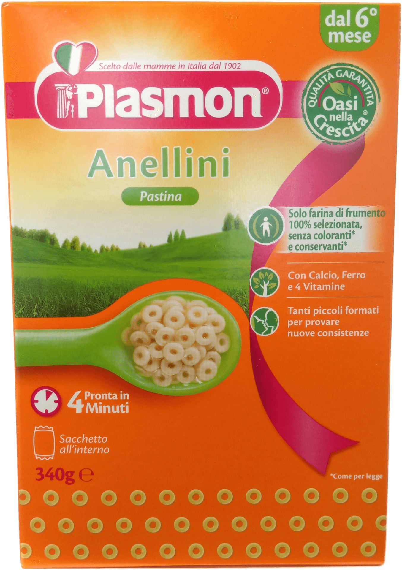 Plasmon Anellini Pasta Box PNG image