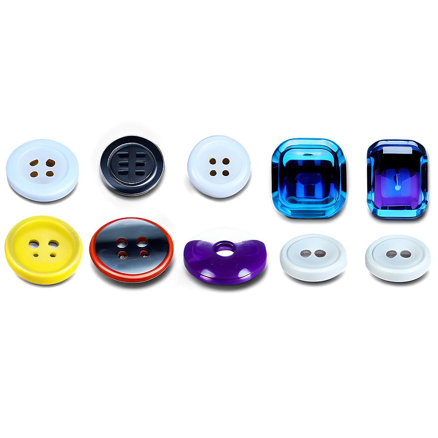 Plastic Buttons Variety Png 93 PNG image