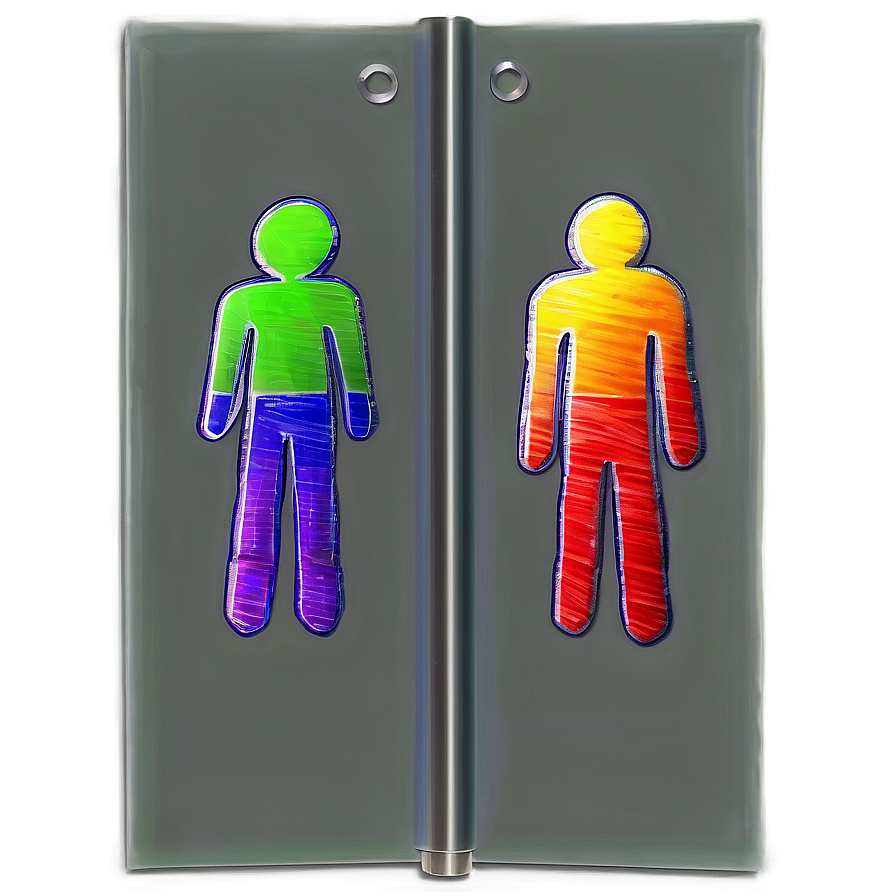 Plastic Restroom Sign Png Epo PNG image