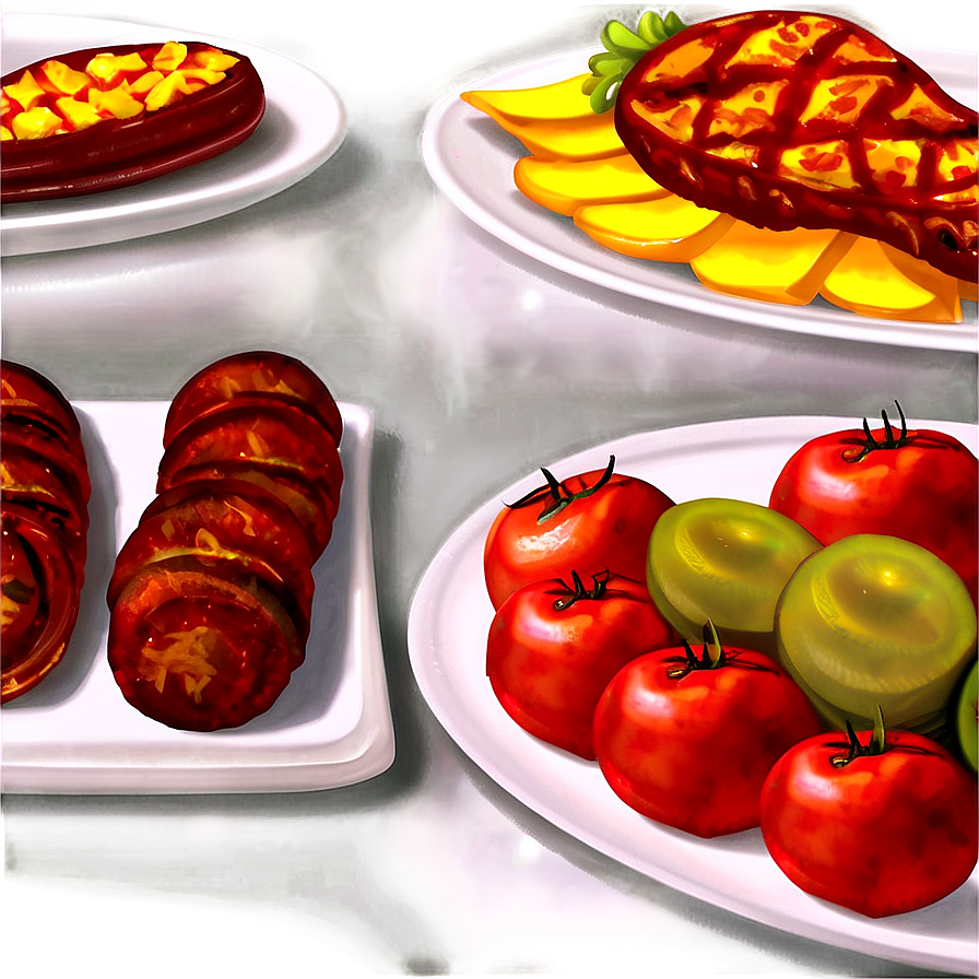 Plate Of Food A PNG image