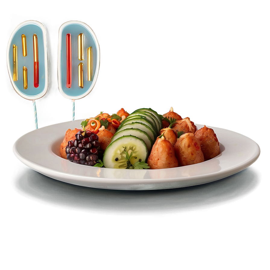 Plate Of Food For Festive Occasion Png 06262024 PNG image