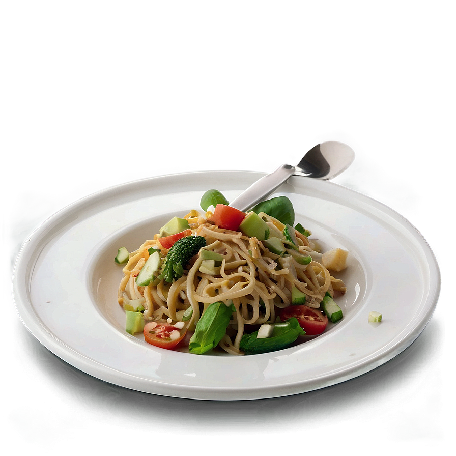 Plate Of Food With Cutlery Png Xmo66 PNG image