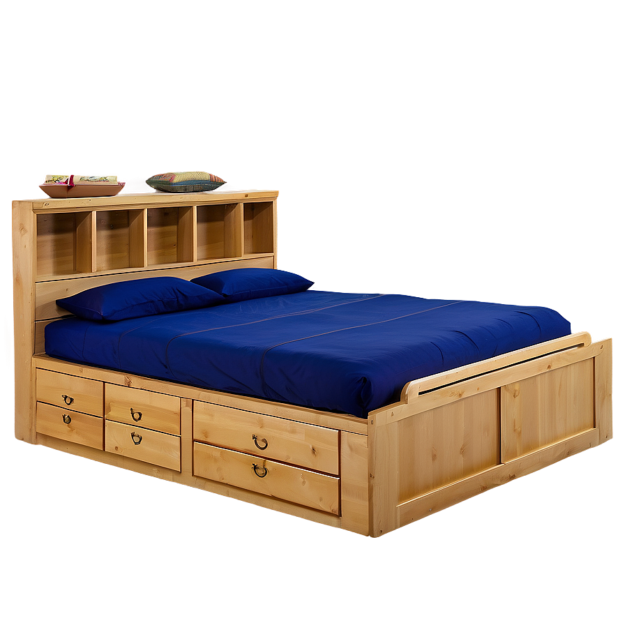 Platform Bed With Storage Png 06282024 PNG image