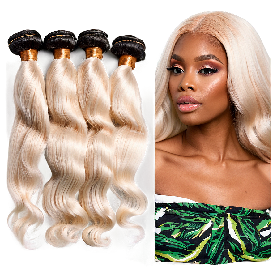 Platinum Blonde Hair Bundles Png 42 PNG image