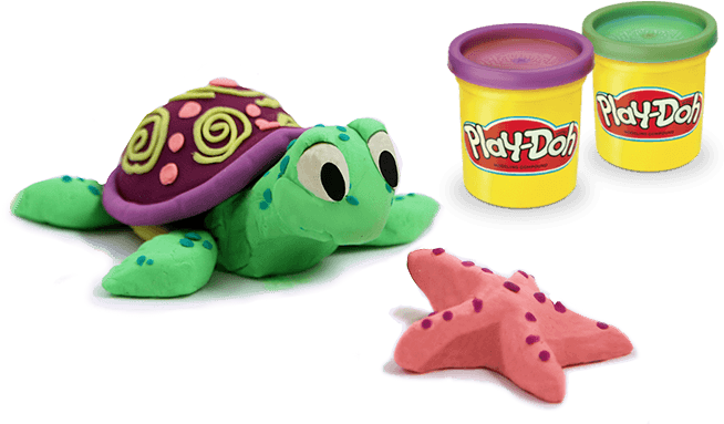 Play Doh Creation Turtleand Starfish PNG image