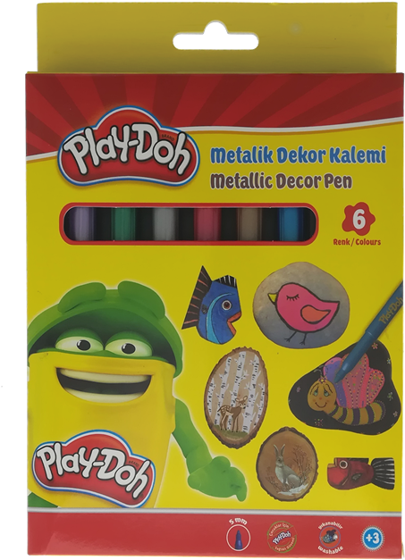 Play Doh Metallic Decor Pen Packaging PNG image