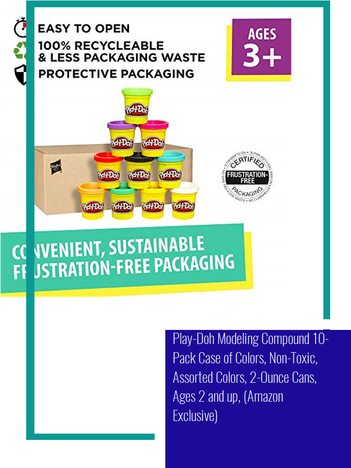 Play Doh10 Pack Case Colors Eco Friendly Packaging PNG image