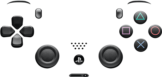 Play Station Controller Buttons Layout PNG image