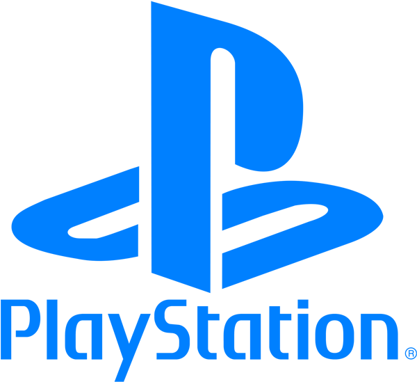 Play Station Logo Blue Background PNG image