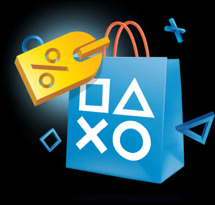 Play Station Shopping Bagand Icons PNG image