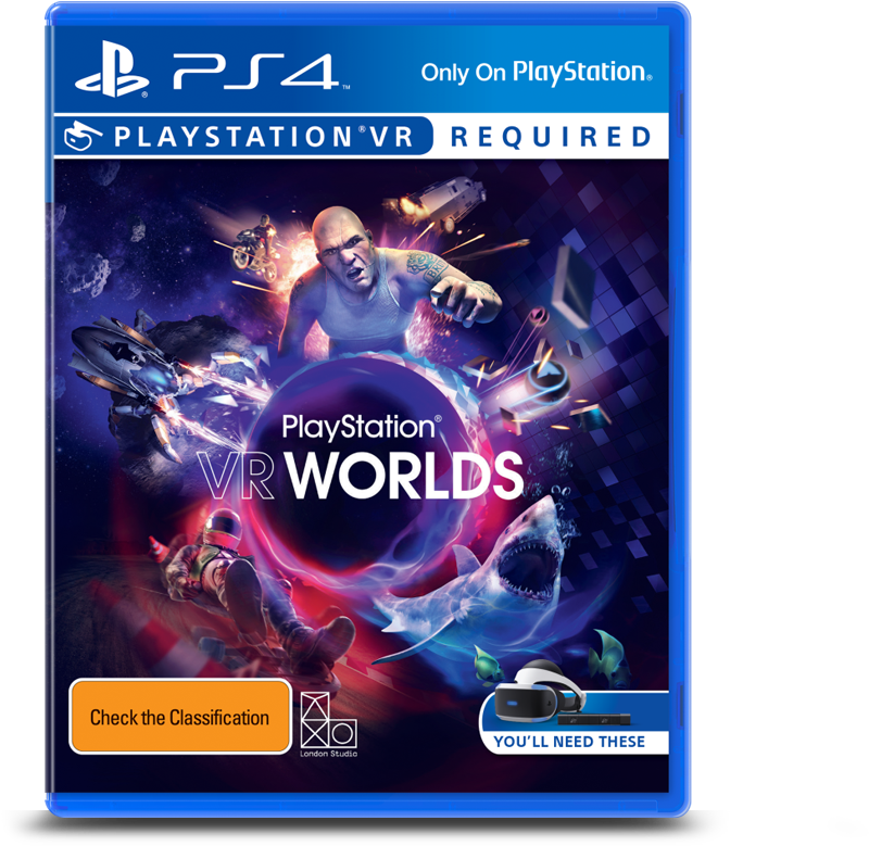 Play Station V R Worlds P S4 Game Cover PNG image