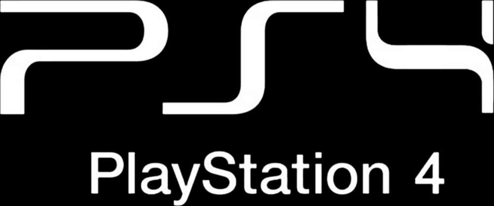 Play Station4 Logo Blackand White PNG image