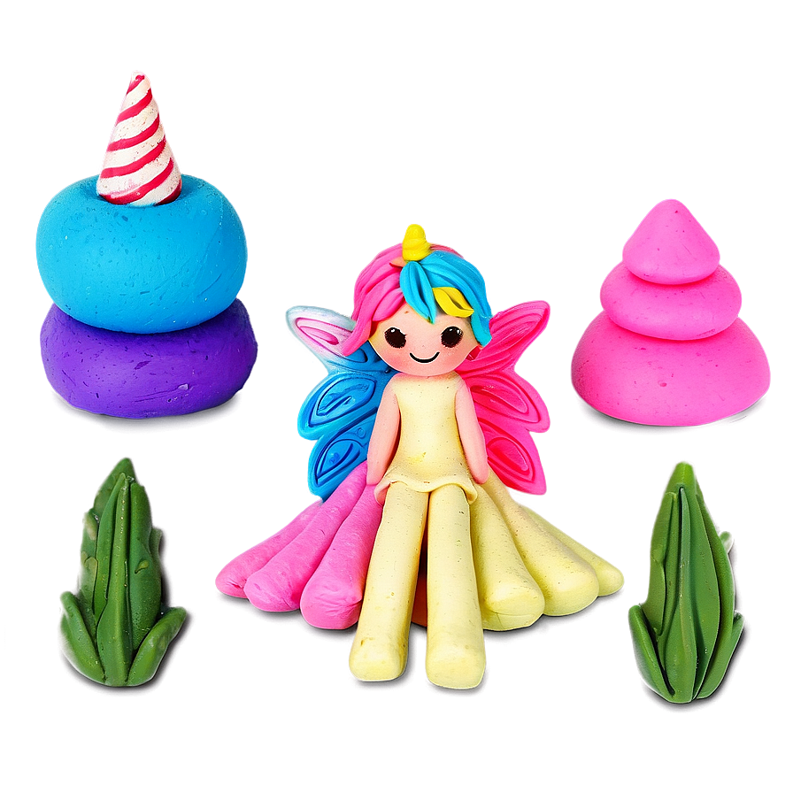 Playdough Fairy And Unicorn Set Png 85 PNG image