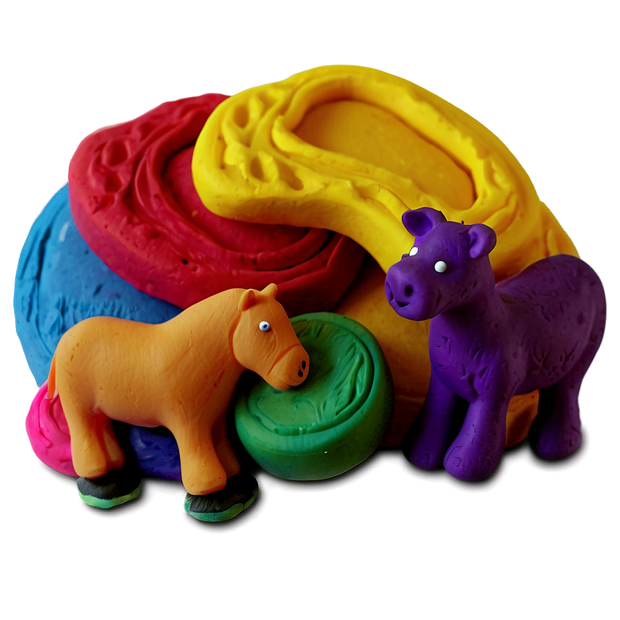 Playdough Farm Animals Set Png Xid PNG image