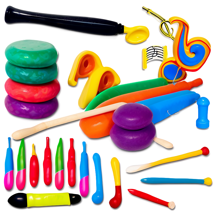 Playdough Musical Instruments Set Png Mhb76 PNG image