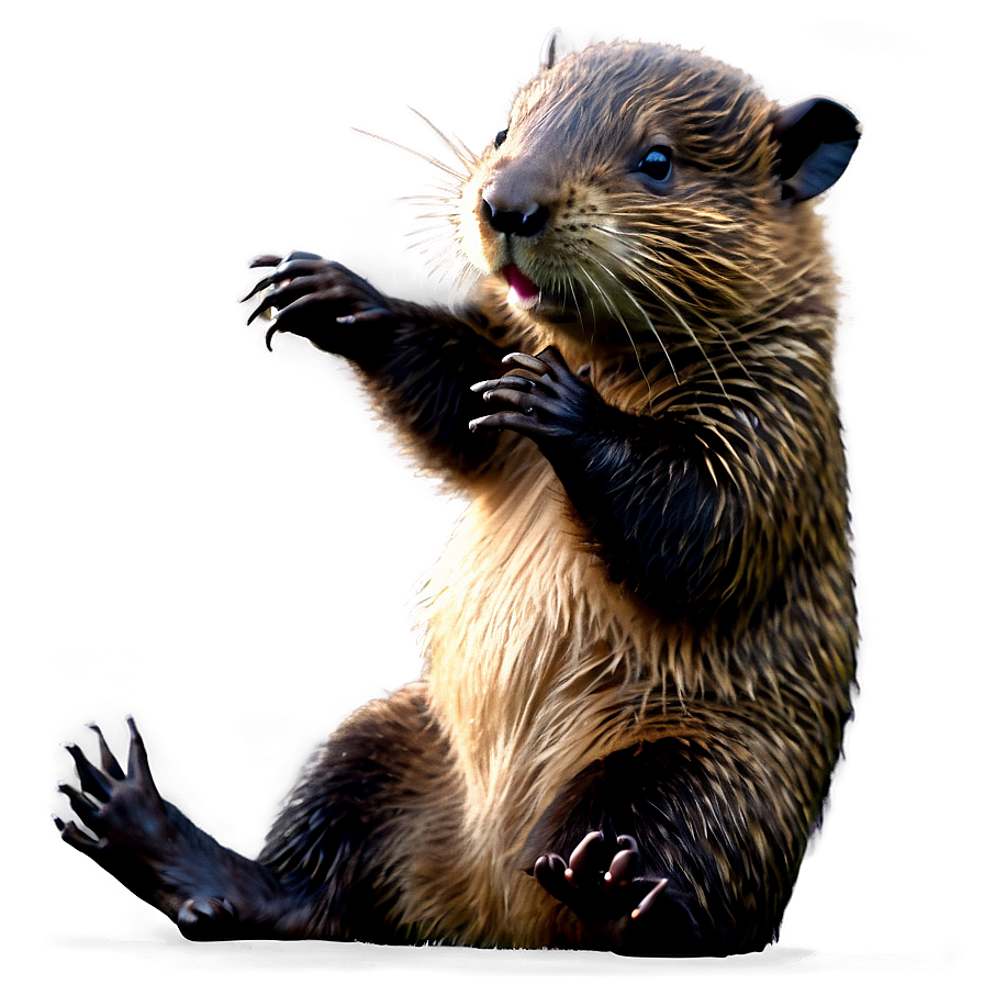 Playful Beaver Cub Png 05242024 PNG image