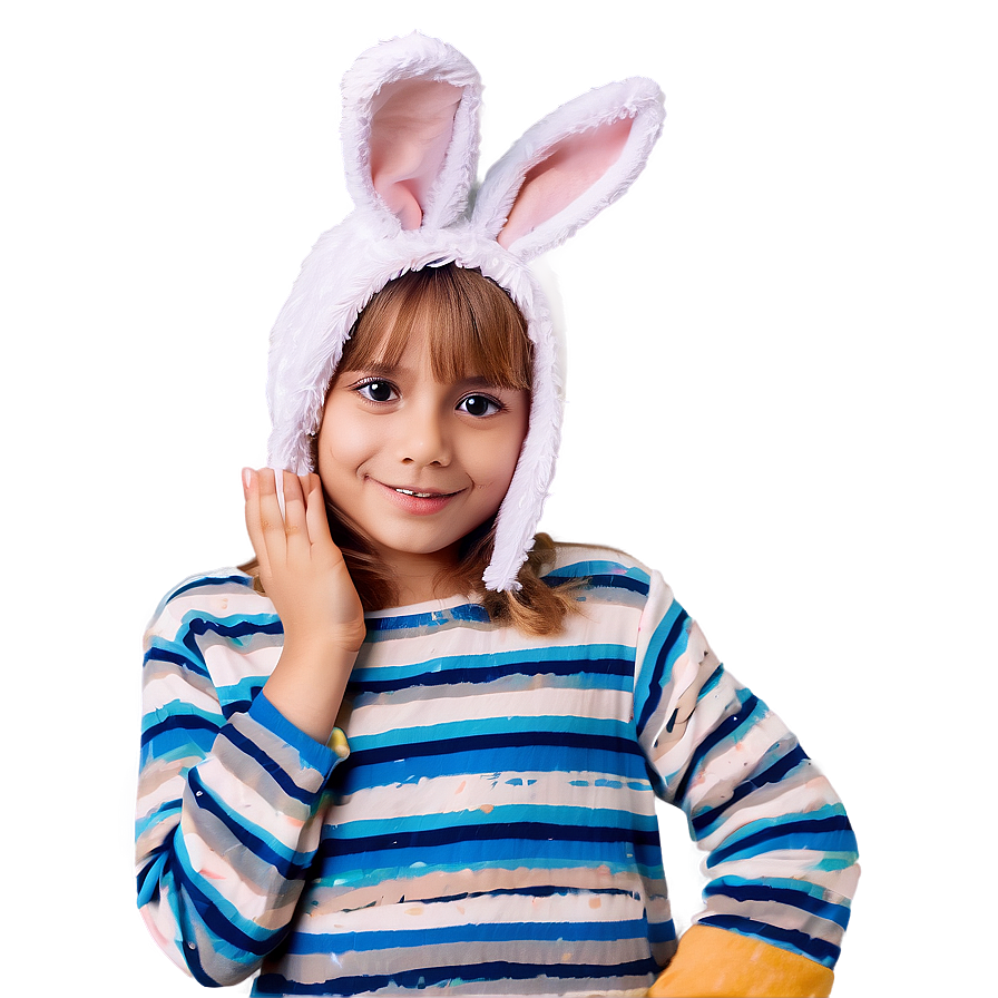 Playful Bunny Hat Fun Png Iqj43 PNG image