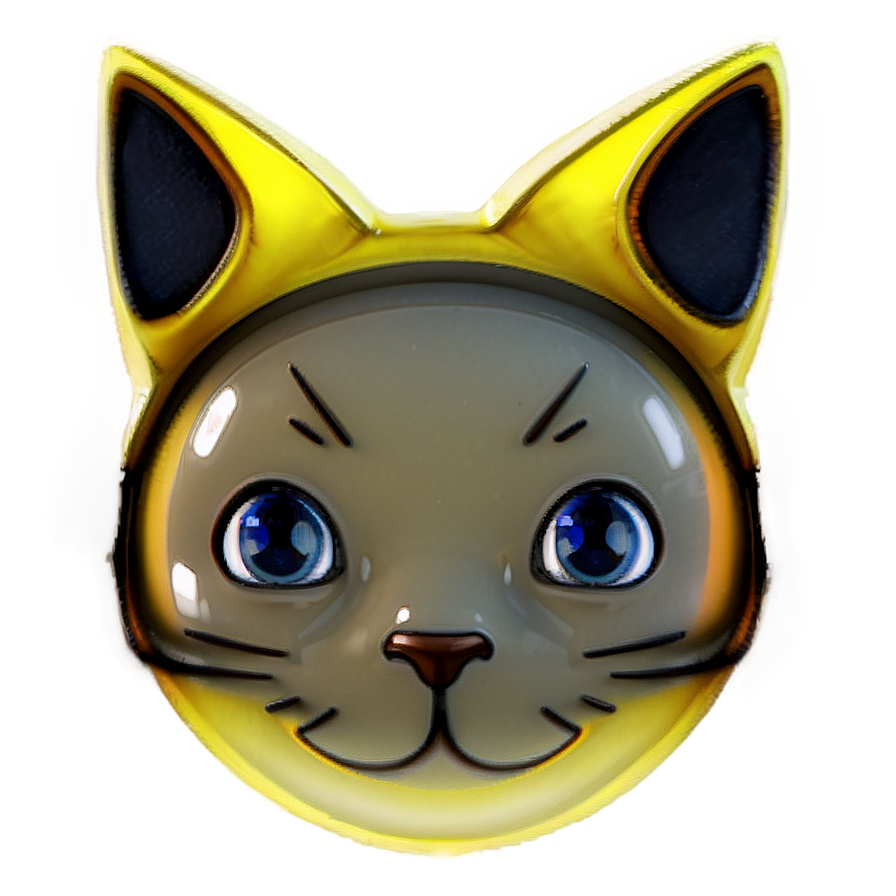 Playful Cat Ear Emoji Png Odj95 PNG image