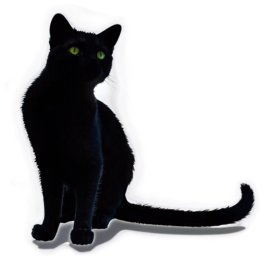 Playful Cat Silhouette Png Pxe PNG image