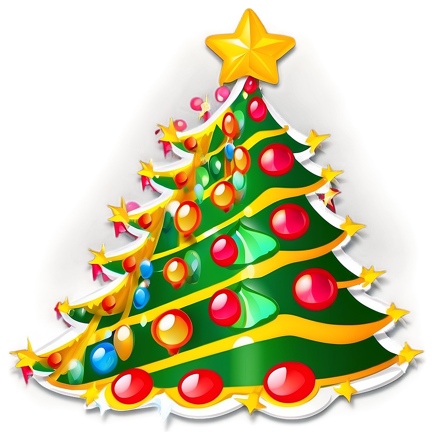 Playful Christmas Tree Design Png 06132024 PNG image