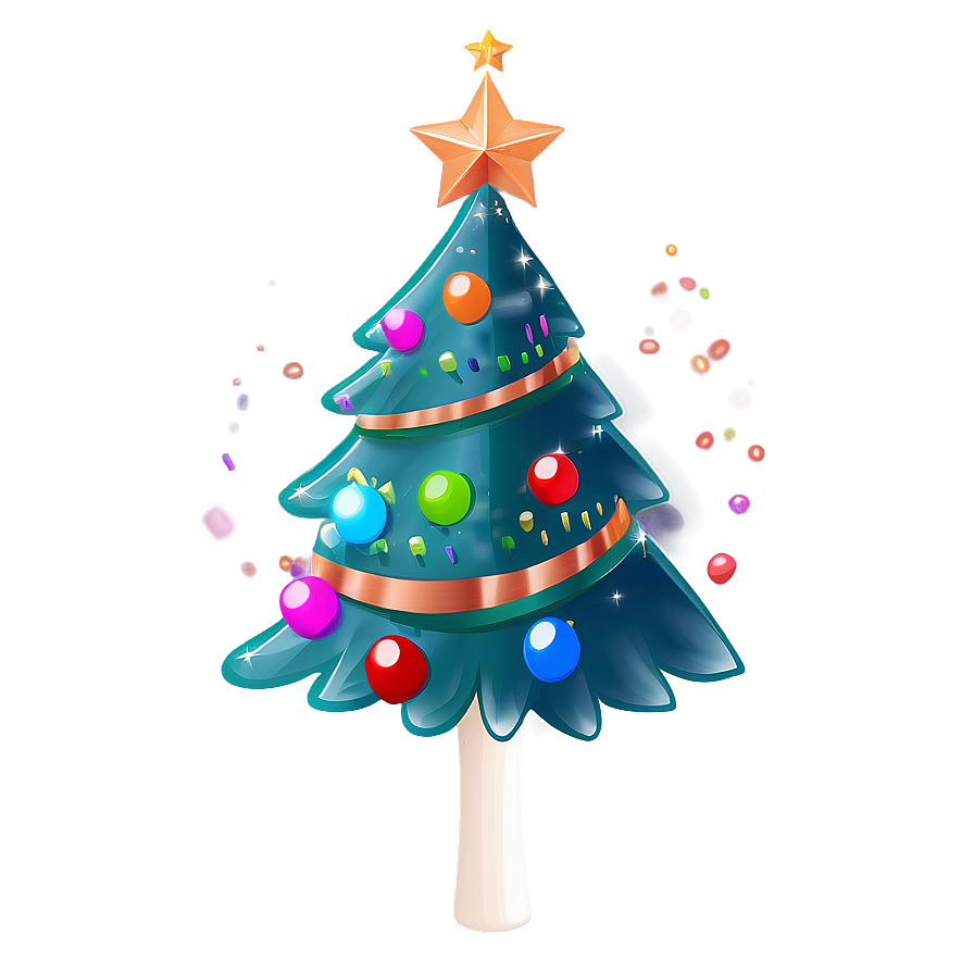 Playful Cute Christmas Tree Png 06252024 PNG image