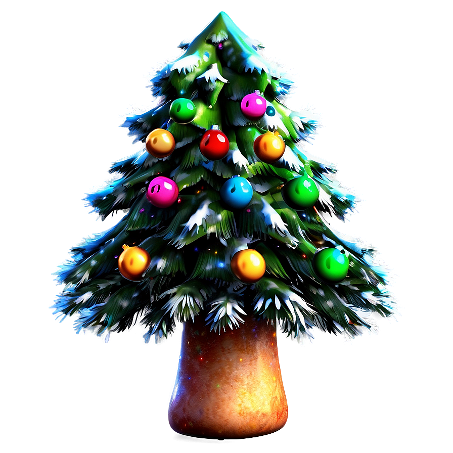 Playful Cute Christmas Tree Png 06252024 PNG image