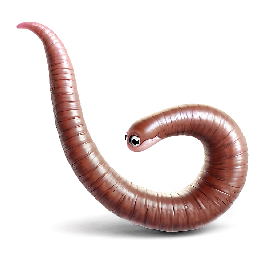 Playful Earthworm Cartoon Png Hyd52 PNG image