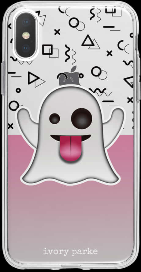 Playful Ghost Phone Case Design PNG image