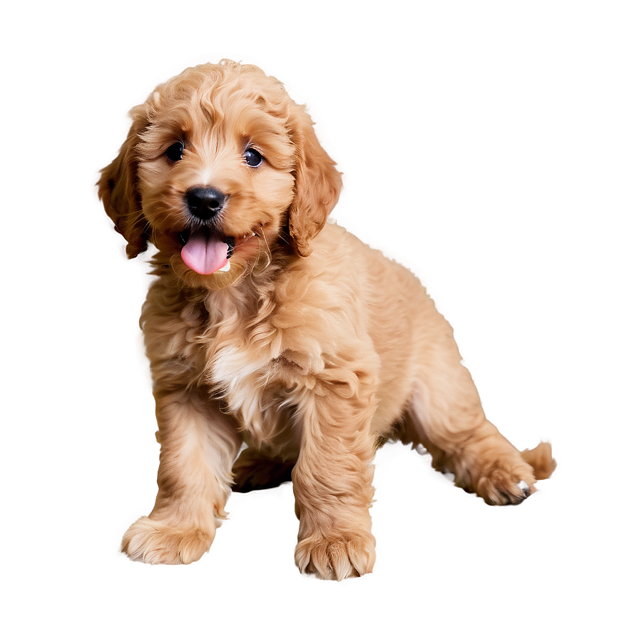 Playful Goldendoodle Puppy Png 06262024 PNG image