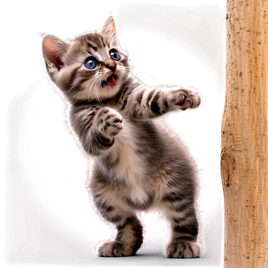 Playful Grey Kitten Png Xfn29 PNG image