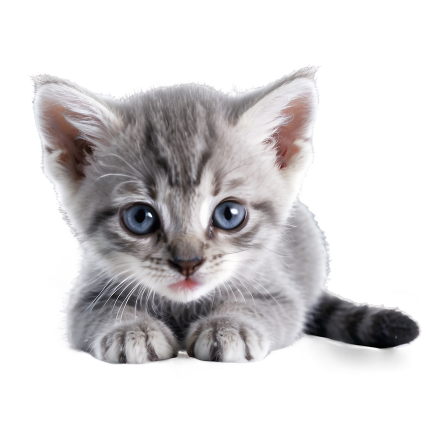 Playful Grey Kitten Png Xfn58 PNG image