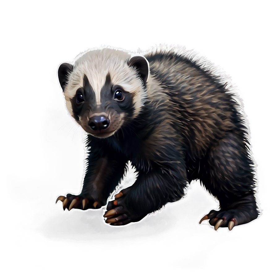 Playful Honey Badger Cub Png Kri PNG image