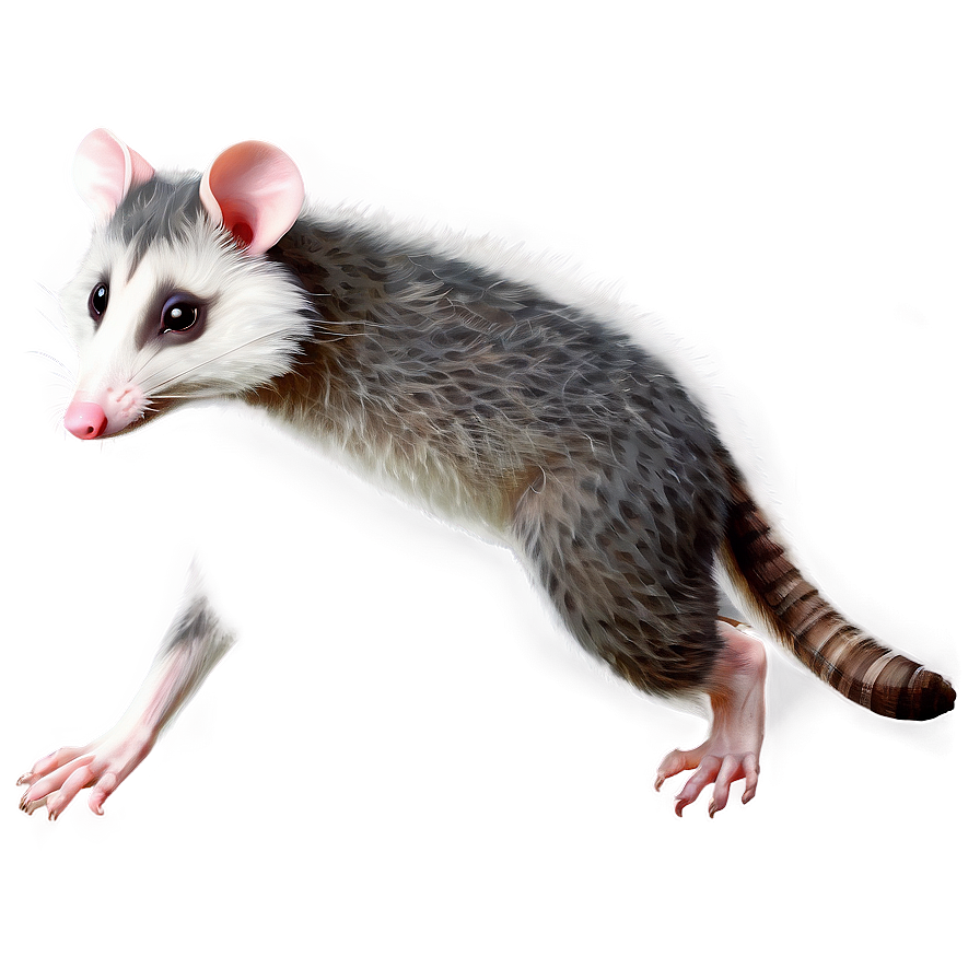 Playful Possum Illustration Png 7 PNG image