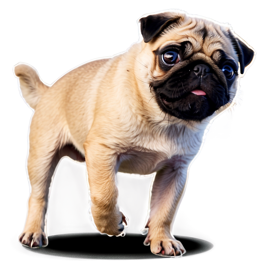 Playful Pug Puppy Png 05232024 PNG image