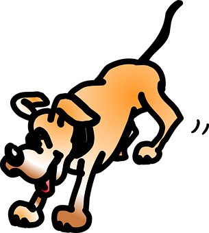 Playful Puppy Silhouette PNG image