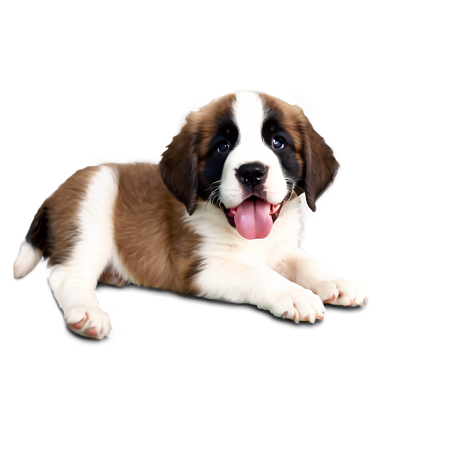 Playful Saint Bernard Puppies Png 06252024 PNG image