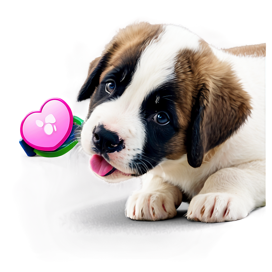 Playful Saint Bernard Puppies Png 06252024 PNG image