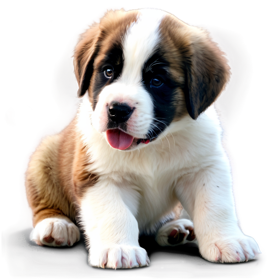 Playful Saint Bernard Puppies Png Mcw90 PNG image