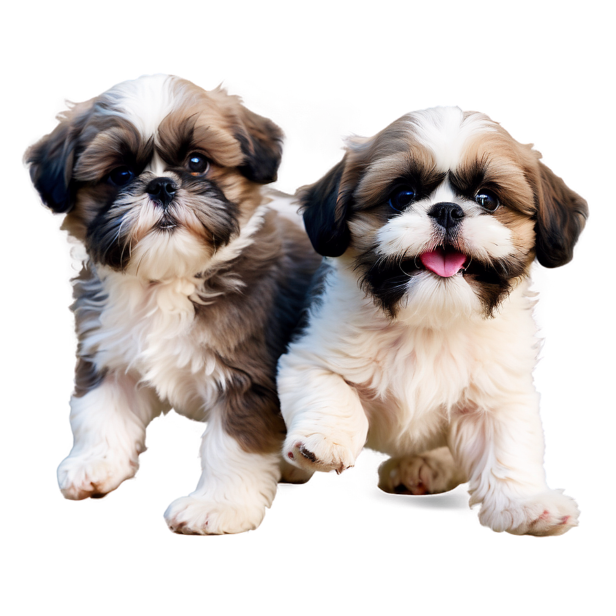 Playful Shih Tzu Puppies Png 52 PNG image