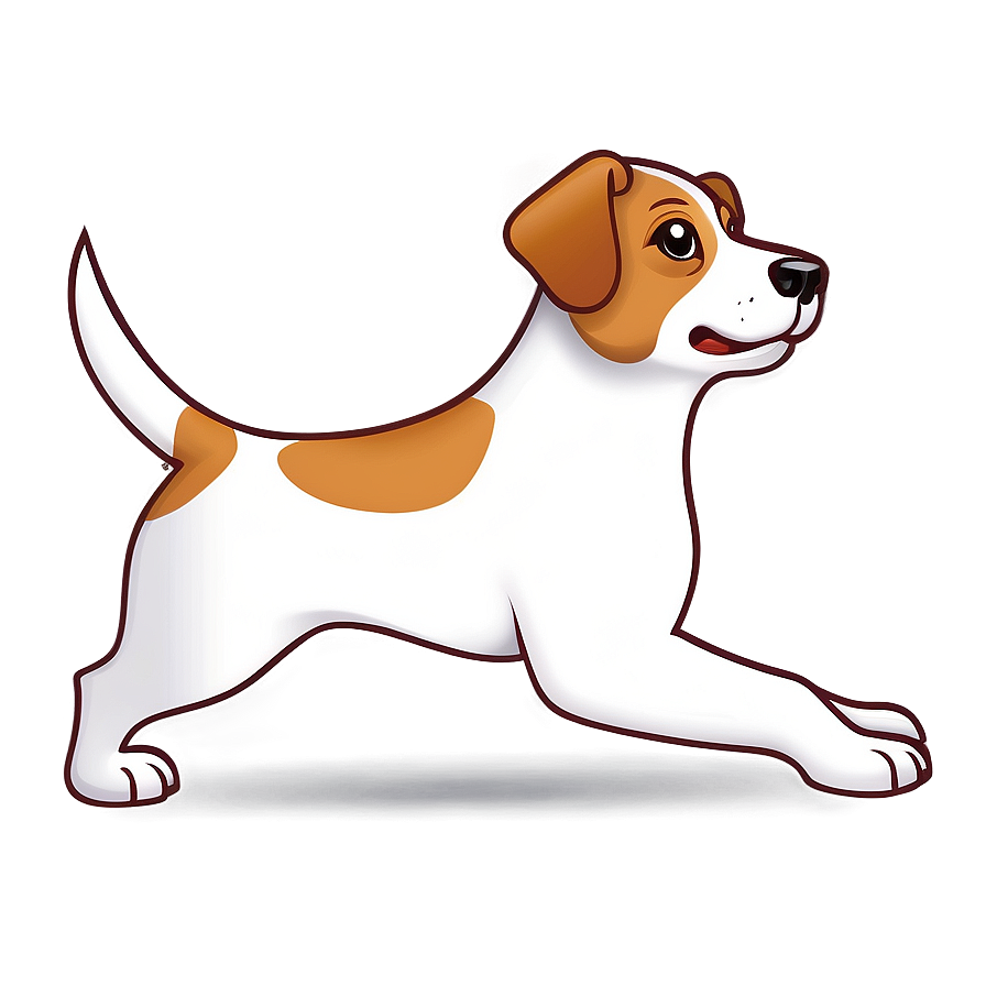 Playful Small Dog Outline Png Mhi PNG image