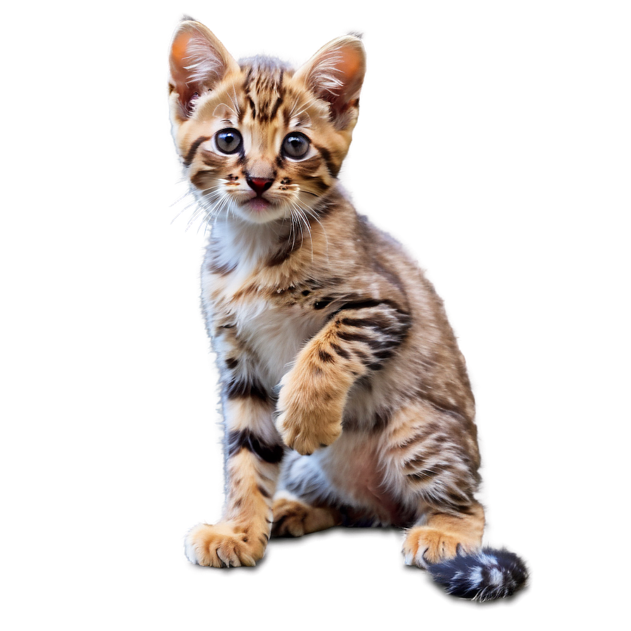 Playful Wildcat Kitten Png 06132024 PNG image