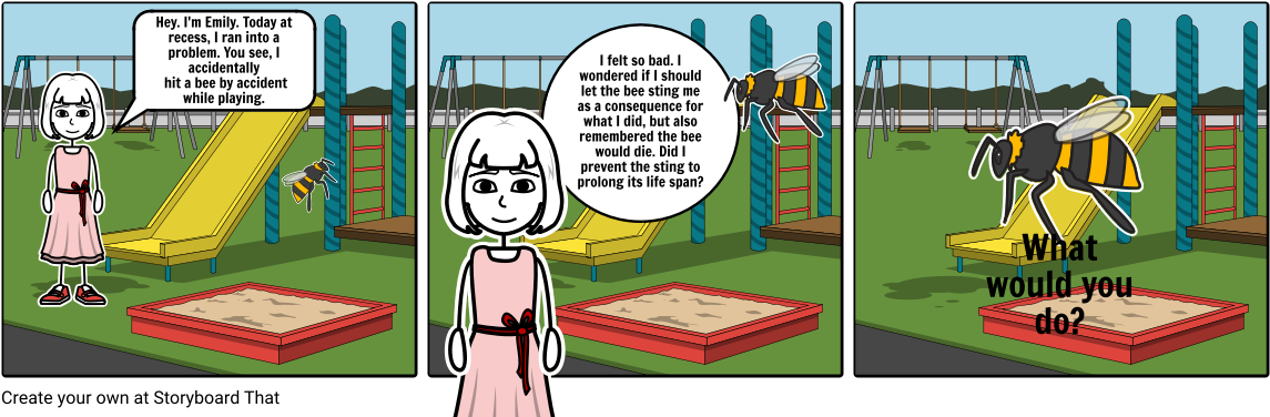 Playground Dilemma Comic Strip PNG image