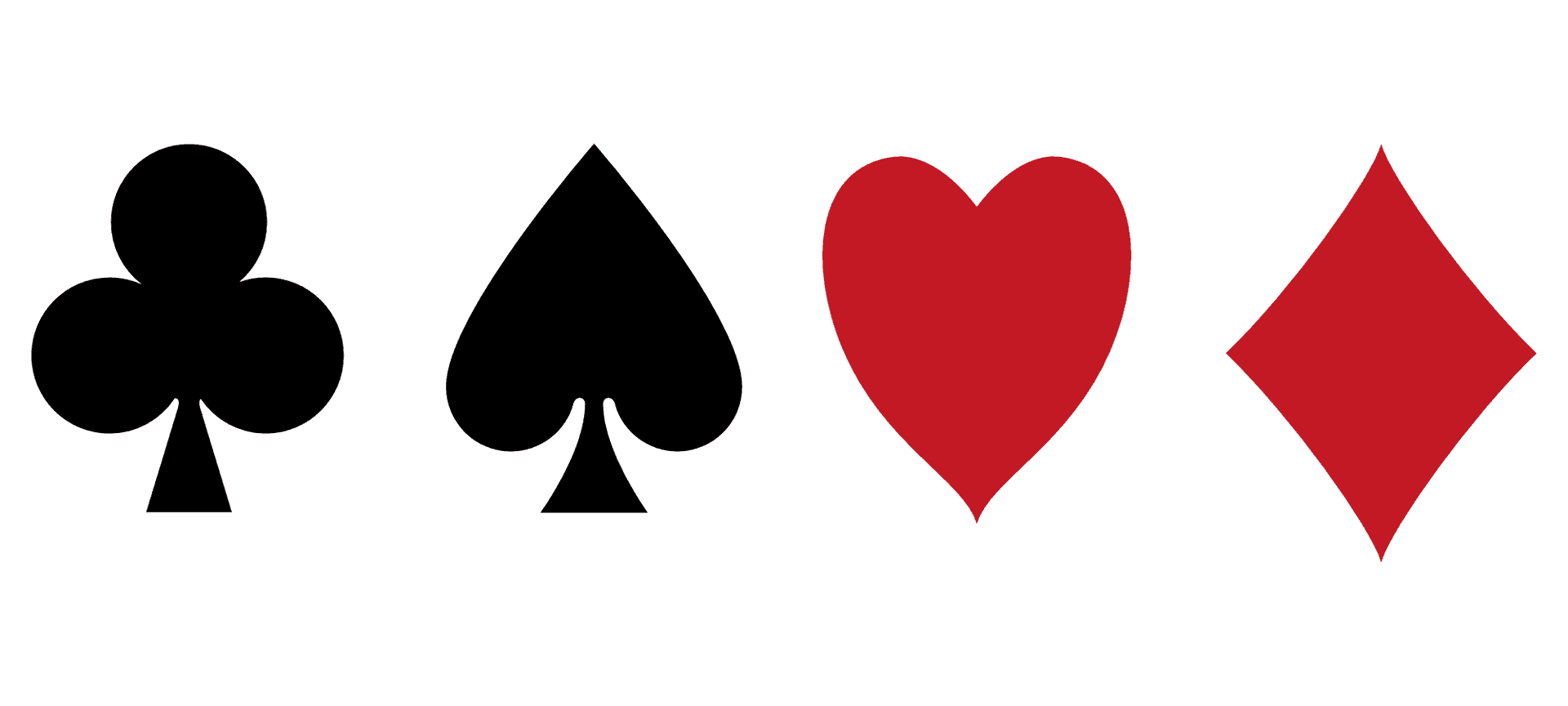 Playing Card Suits Vector PNG image