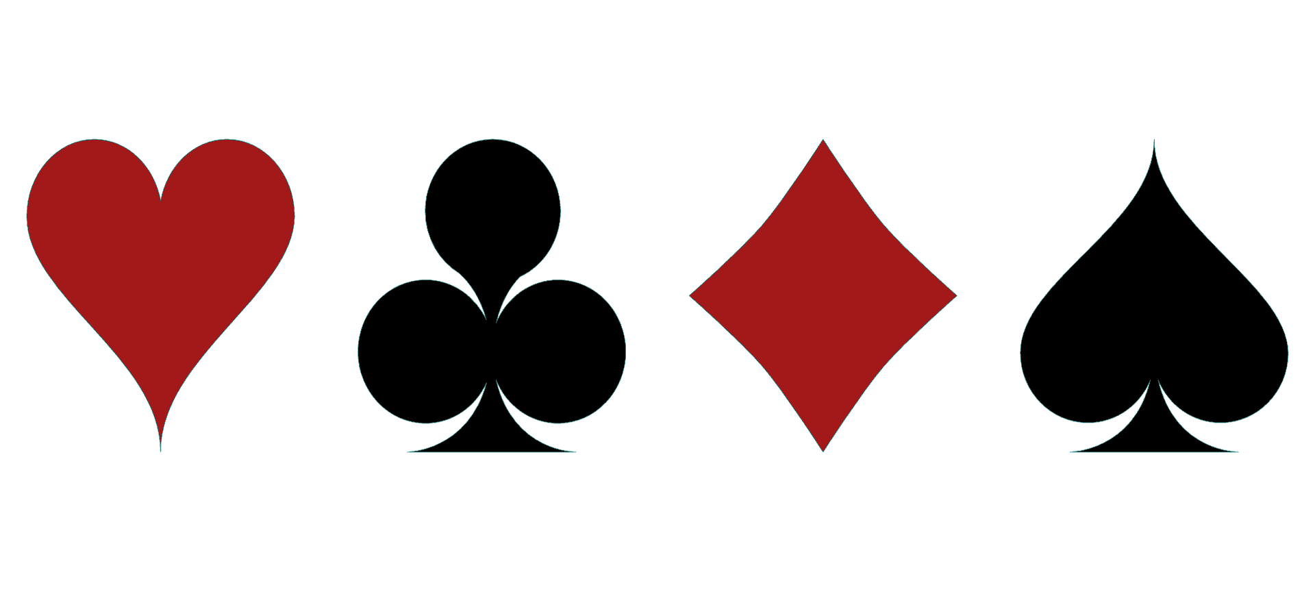 Playing Card Suits Vector PNG image