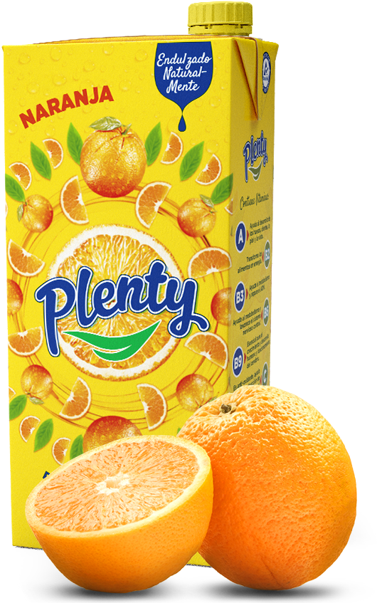 Plenty Orange Juice Packand Fresh Oranges PNG image