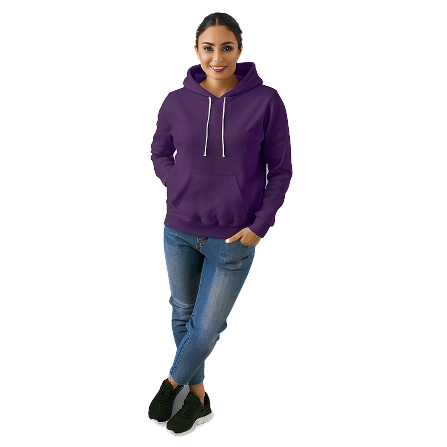 Plum Purple Hoodie Representation Png Wst48 PNG image