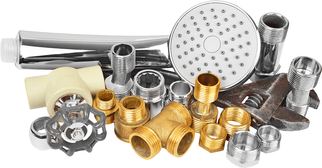 Plumbing Partsand Tools Collection PNG image